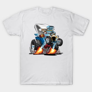 Custom T-bucket Roadster Hotrod Cartoon Illustration T-Shirt